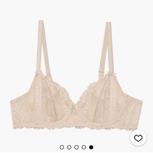 Savage x Fenty Unlined Lace Bra Pink Rose Quartz